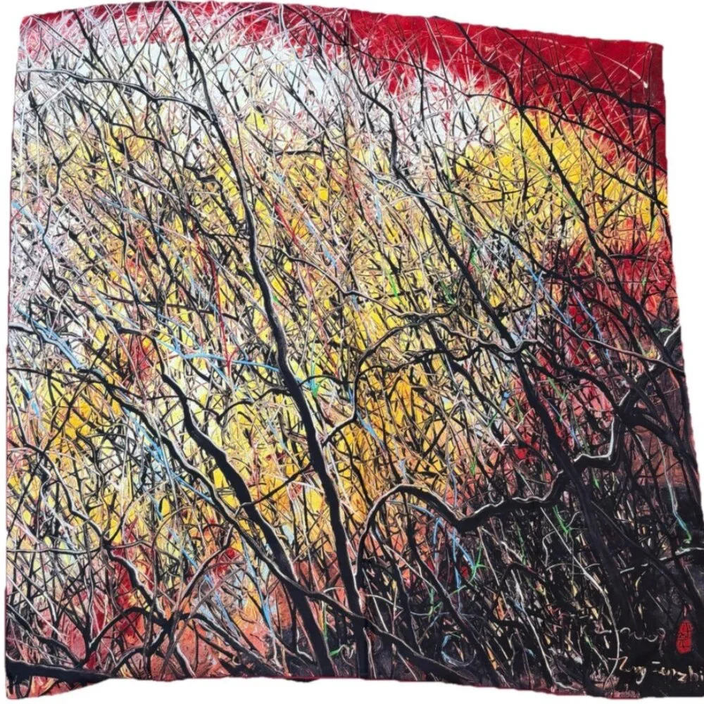ZENG FANZHI Silk Scarf • 34